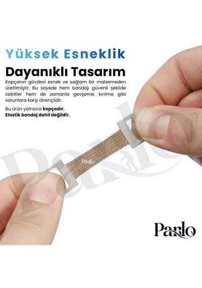Parlo Yedek Elastik Bandaj Kopçası 50 Li Set Metal Klipsli Esnek Bandaj Sabitleme Aparatı