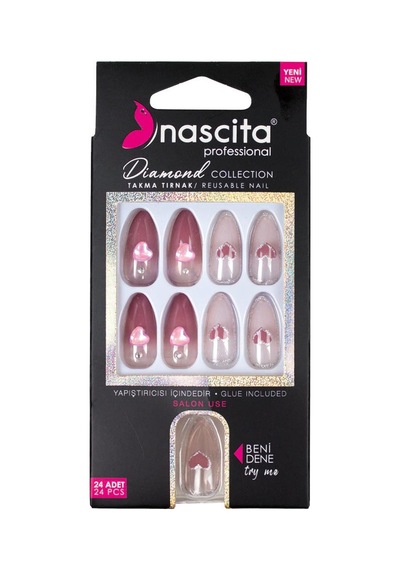 Nascita Diamond Taşlı Takma Tırnak 24'lü Set Nasnaıl00252