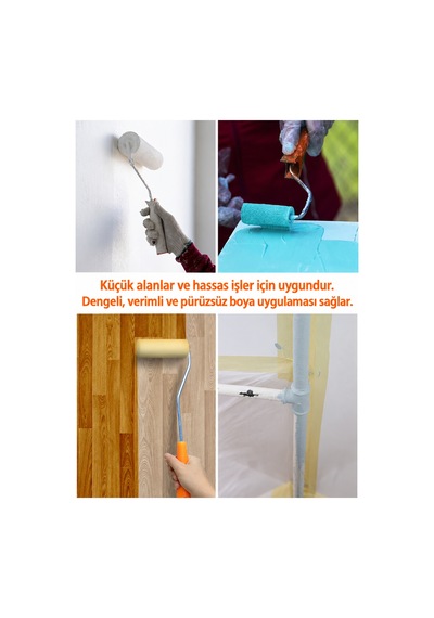 Sertkaya Fırça Kaliteli 10 Cm Boya Rulo Yedeği Kadife 10'lu Paket - 926953451