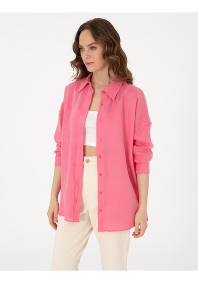 Pierre Cardin Kadın Pembe Gömlek Desenli 50301078-vr041 Pembe