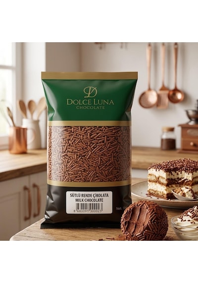 Sütlü Rende Çikolata 1 Kg Pasta Süsleme Ve Tatlı Dekor Çikolatası