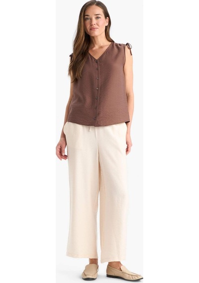 DeFacto Regular Fit Cep Detaylı Geniş Paça Pantolon F0988AX25SMBG115