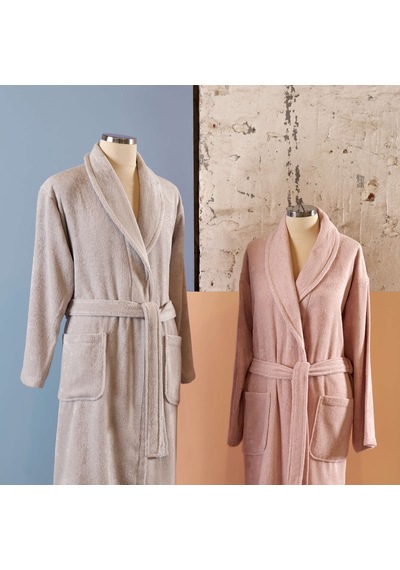 Linens Soft Pamuk Bornoz Gri Xl