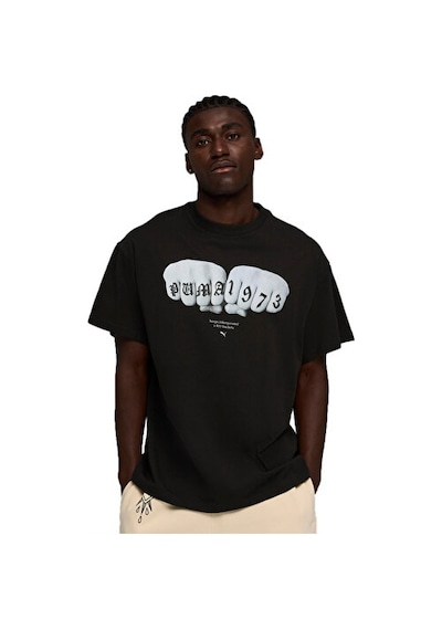Puma Swish N İnk Tee I Erkek Basketbol Tişörtü 63465801 Siyah Siyah