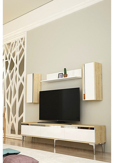 Tvr1898dbs - Anka Tvr180 Tv Ünitesi Takım , Tv Sehpası Safirmeşe-beyaz-sılver 180cm Tvr1898dbs - Anka Tvr180 Tv Ünitesi Takım , Tv Sehpası Safirmeşe-beyaz-sılver 180cm