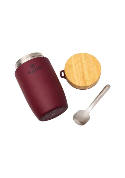Çelik Yemek Termos - Igloo - Bamboo - 500 Ml - Bordo - 205789 Diğer