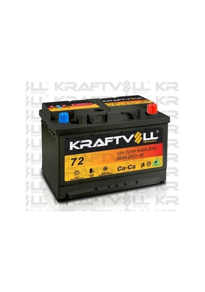 Kraftvoll Akü 12v 72ah 640a Tam Kapalı Alçak 278x175x175