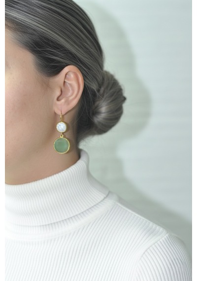 Kadir Jewellery 22 Ayar Altın Kaplama Kadın İnci Küpe -el İşçiliği Ve Hipoalerjenik Küpe çok renkli 21146316