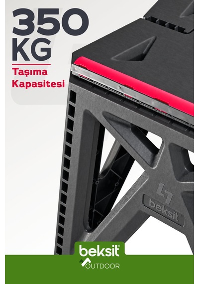 BEKSİT OUTDOOR Herkül M Katlanır Tabure 2'li (Antrasit)
