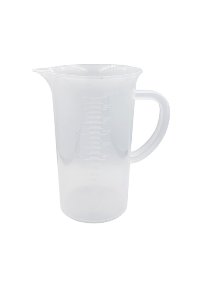 Borox Kabartma Dereceli Beaker Kulplu Plastik Beher 1 L Borox Kabartma Dereceli Beaker Kulplu Plastik Beher 1 L