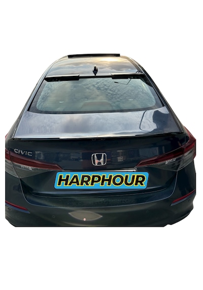 Honda Civic 2022+ Fe1 Bagaj Üstü + Cam Üstü Spoiler 2 Li Set İthal Pianoblack Abs Plastik