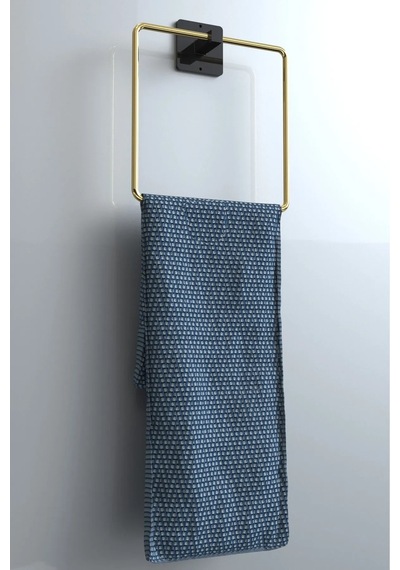 Kare Yapışkanlı Kare Havluluk Banyo Havlu Kare Askılık Sarı Diğer