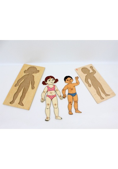 Vücudumuzu Tanıyalım Puzzle Ahşap Akıl Ve Zeka Oyunları Kız Ve E