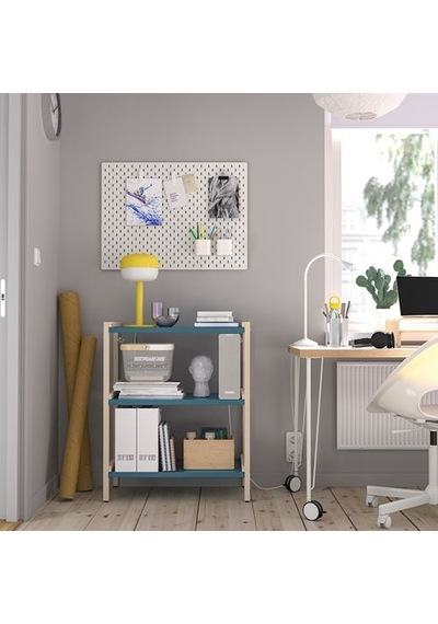Ikea Ekenabben Açık Raf Ünitesi, Titrek Kavak-mavi, 70x34x86 Cm