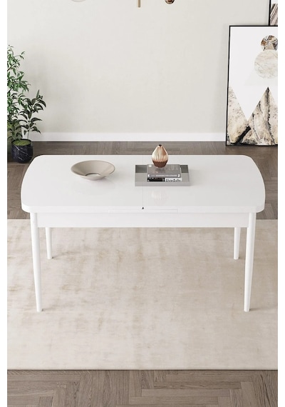 Clara Beyaz 80x132 Açılabilir Mdf Masa Yemek Odası Takımı,mutfak Takımı 4 Sandalye 1 Bench Krem Clara Beyaz 80x132 Açılabilir Mdf Masa Yemek Odası Takımı,mutfak Takımı 4 Sandalye 1 Bench Krem