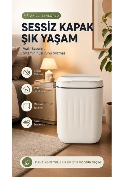Çöp Kovası Otomatik Kapak Çok Renkli