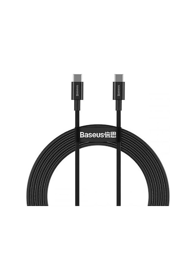 Baseus 1 Metre 5a 100w Ultra Hızlı Type C To Type C Şarj Ve Data Kablosu, Süper Dayanıklı, 480mbps
