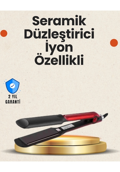 Elektriklenmeyi Azaltan İyonlu Saç Düzleştirici Titanyum Plaka Ve Şık Tasarım