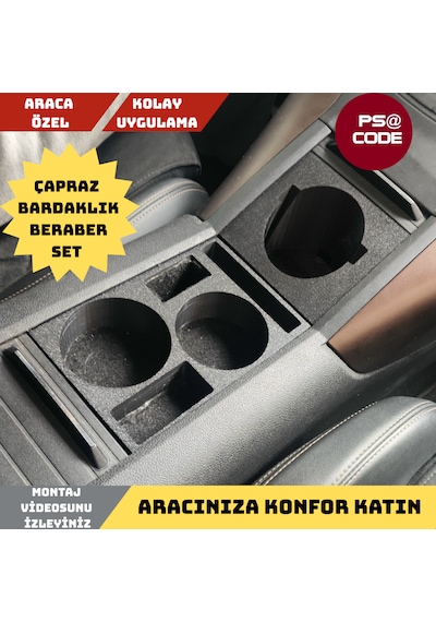 2019-2026 Peugeot Rifter-berlingo-combo-doblo Uyumlu Orta Konsol Bardaklık Ve Çapraz Bardaklık Set 2019-2026 Peugeot Rifter-berlingo-combo-doblo Uyumlu Orta Konsol Bardaklık Ve Çapraz Bardaklık Set
