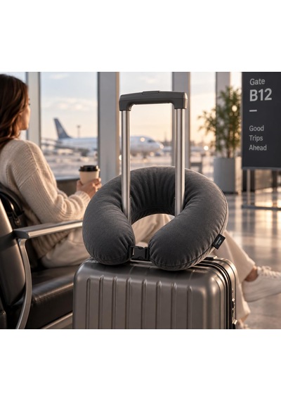 Ergonomik Boyun Ve Seyahat Yastığı Yumuşak Silikon Dolgulu, Toka Klipsli Ve Yıkanabilir U Yastık Uçak, Araba, Otobüs, Ofis Ve Uzun Yolculuklar İçin Konforlu Boyun Desteği
