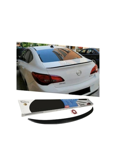 Opel Astra J 2010-2015 Bagaj Spoileri Piano Black Abs Parlak Siyah Bagaj Üstü Spoiler