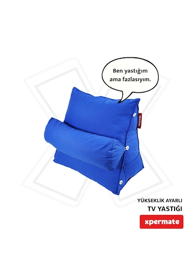 Xpermate Sırt, Bel, Boyun Destekli TV - Okuma Yastığı Ameliyat Sonrası Mavi