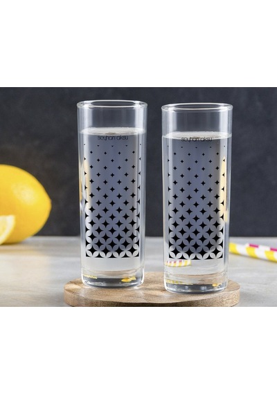 Kişiye Özel Renkli Baskılı İsimli İkili Vodka Bardağı-115 Çok Renkli