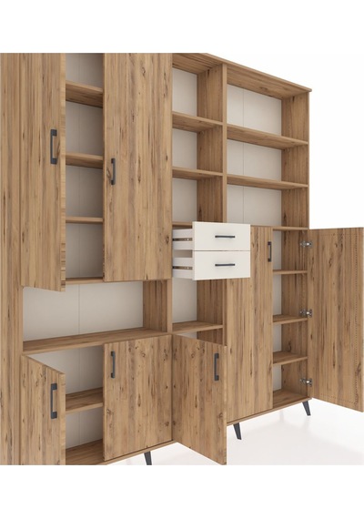 Arges Dolap 17 Raflı 2 Çekmeceli 7 Kapaklı 220x30x243 Çam-çam/aytaşı Atlas Çam/aytası Arges Dolap 17 Raflı 2 Çekmeceli 7 Kapaklı 220x30x243 Çam-çam/aytaşı Atlas Çam/aytası