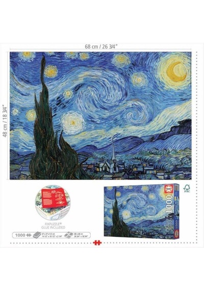 1000 Noche Estrellada Van Gogh