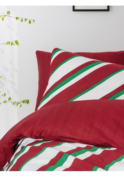 Cozy Home Festive Tek Kişilik Lastikli Çarşaflı Nevresim Takımı Merry Kırmızı Kırmızı