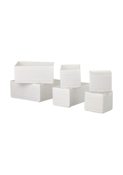 Ikea Skubb Kutu Seti, Beyaz, 6 Parça