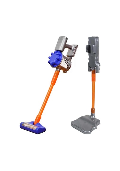 Vacuum Cleaner Pilli Kablosuz Oyuncak Dikey Standlı Elektrik Süpürgesi Mavi