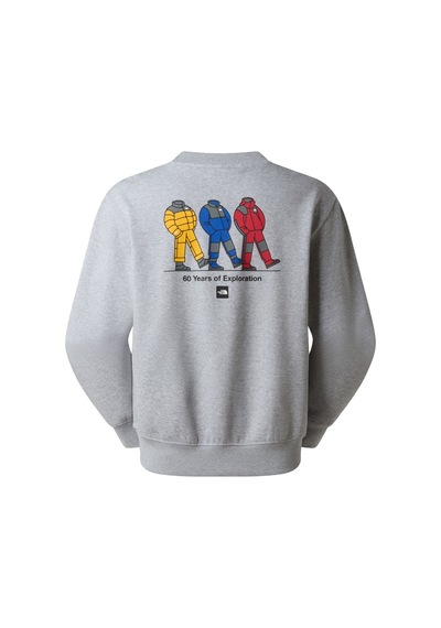 The North Face U Tnf Celebratıon Relaxed Crew-graphıc Erkek Sweatshirt Nf0a8gatdyx1 Gri