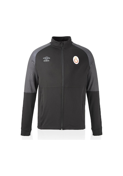 Galatasaray Lisanslı Umbro Dik Yaka Fermuarlı Siyah Sweat Lazer Ahşap Kutu SiYAH