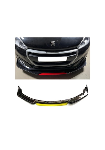 Peugeot 208 Sarı Renkli Ön Lip 4 Prç P.siyah Abs