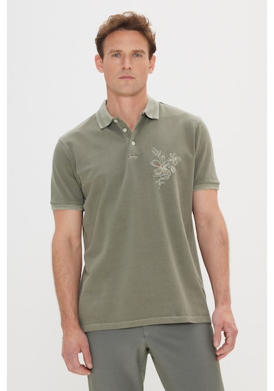 AC&Co / Altınyıldız Classics Erkek Hakı Slim Fit Dar Kesim %100 Pamuk Baskılı Polo Yaka Tişört Hakı AC&Co / Altınyıldız Classics Erkek Hakı Slim Fit Dar Kesim %100 Pamuk Baskılı Polo Yaka Tişört Hakı