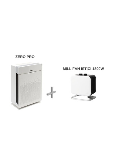 Winix Zero Pro Hava Temizle Cihazı + 1800W Mill Fan Isıtıcı Beyaz