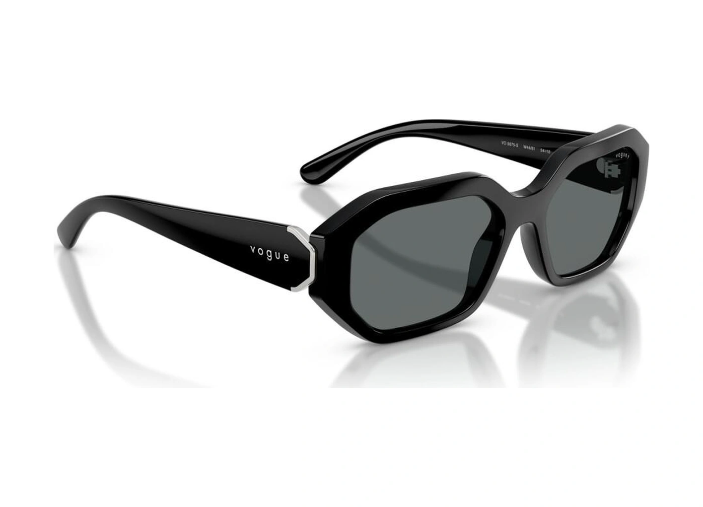 5675s W44/81 54 Polarize Geometrik Vogue Güneş Gözlüğü Siyah