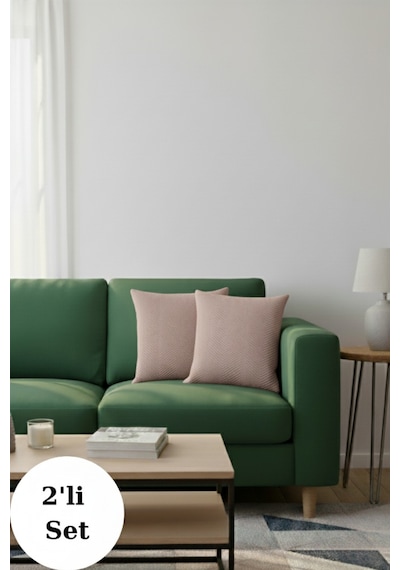 Miracolo Home Kahverengi Pamuklu Dekoratif Kırlent Kılıfı 43x43 2 Adet