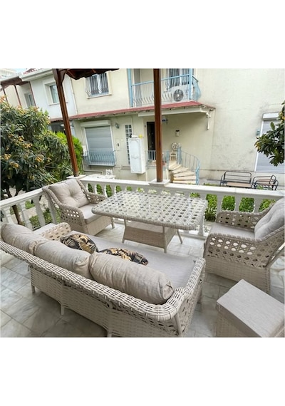 Doğtaş Scollection Talia Rattan Bahçe Oturma Seti Istenilen Renk Yapabiliriz Gri