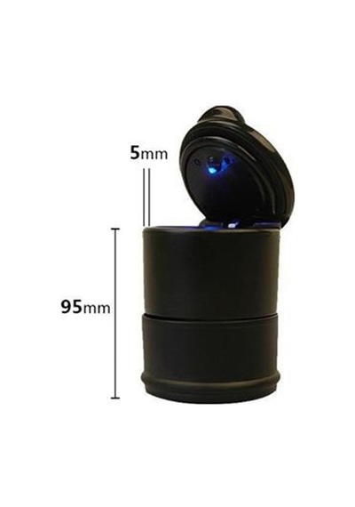 Led Işıklı Araç Içi Kapaklı Sigara Küllüğü Oto Bardaklık Uyumlu