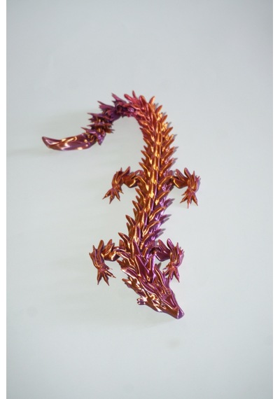 Eklemli Ejderha 3 Renkli 48 Cm - Dekoratif 3d Maket Hediyelik 2,5cm