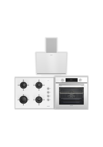 Arçelik AFC 340 B - 651 EB - 606-2 B Yeni Beyaz Ankastre Cam Set
