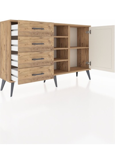 Arges Konsol 4 Raflı 4 Çekmeceli Tek Kapaklı 132x30x83 Çam-aytaşı/çam Aytaşı/çam Arges Konsol 4 Raflı 4 Çekmeceli Tek Kapaklı 132x30x83 Çam-aytaşı/çam Aytaşı/çam