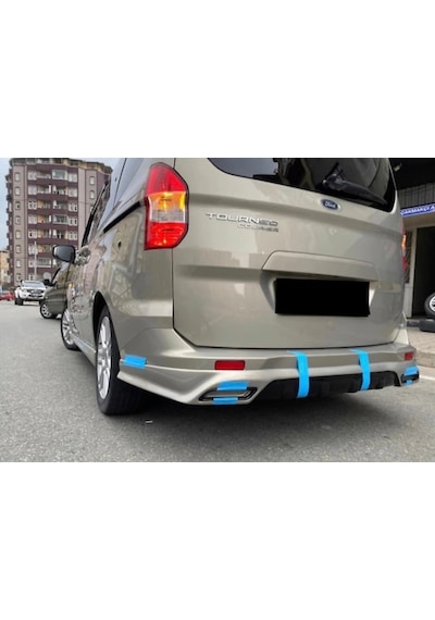 Ford Tourneo Courier Egzoz Görünümlü Arka Tampon Eki