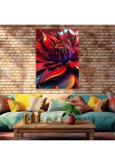 Gerçek Cama Baskı Sanat Temalı Tekli Cam Tablo 441 S403