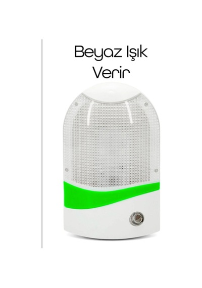 Otomatik Gece Lambası Işığa Duyarlı Ldr Sensörlü Fotoselli Karanlık Sensörlü Işık Renkli 8884 Beyaz Beyaz