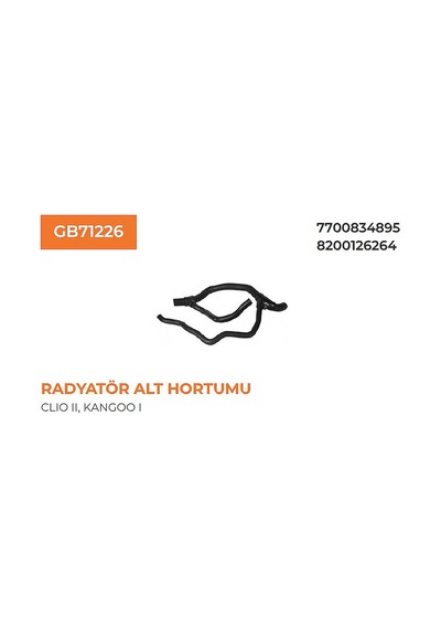 Radyatör Hortumu Alt Kangoo D 1.9 7700834887