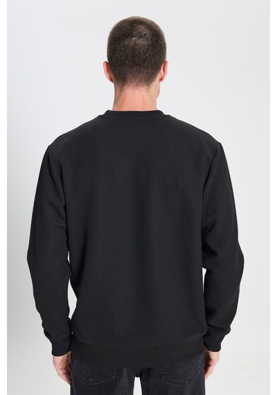 Wrangler Regular Fit Normal Kesim Bisiklet Yaka Siyah Sweatshirt W242593001 Siyah