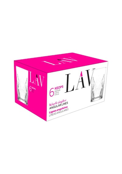 Lav Keops Cam Kahve Yanı Su Bardağı 6 Kişilik 110 ml (Likör/Şerbet Bardağı )
